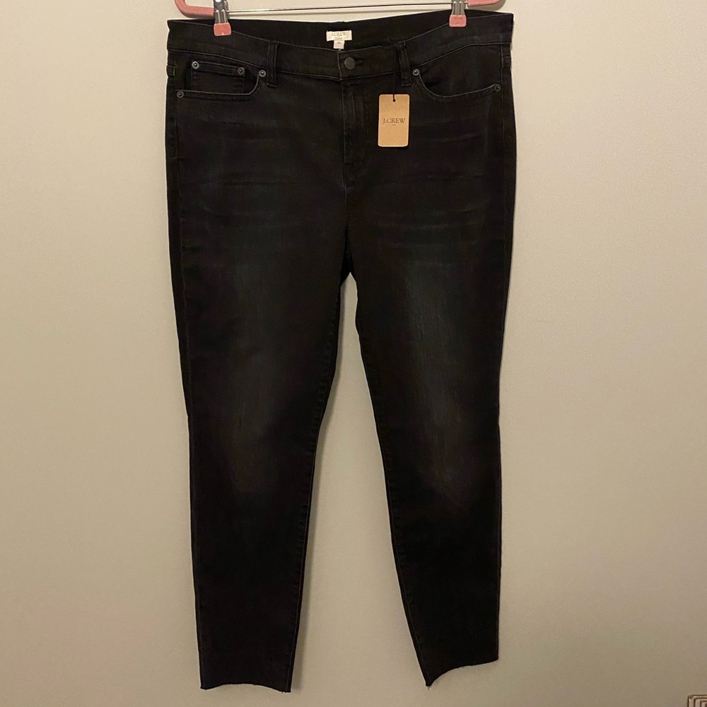 J. Crew Black Denim Jeans Pants Sz 34 NEW NWT
